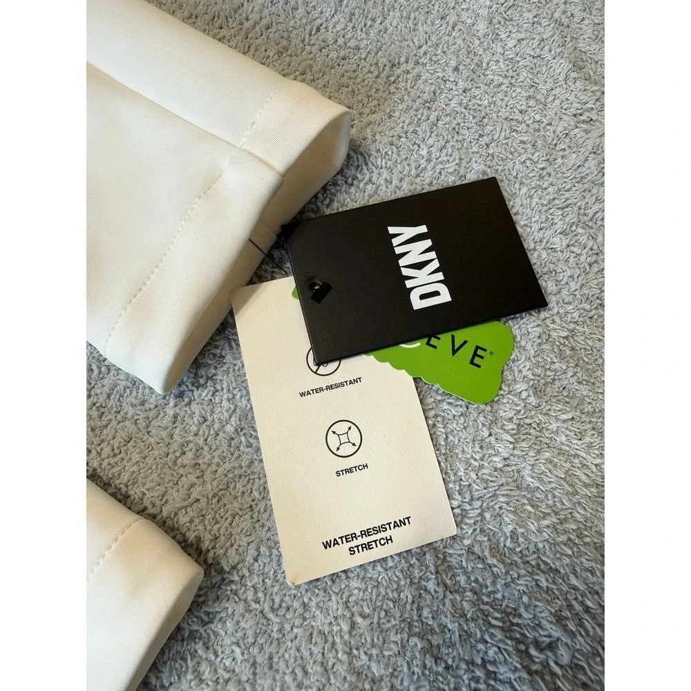 NWT DKNY Women's Hooded Scuba Puffer Coat White‎ Size XXL